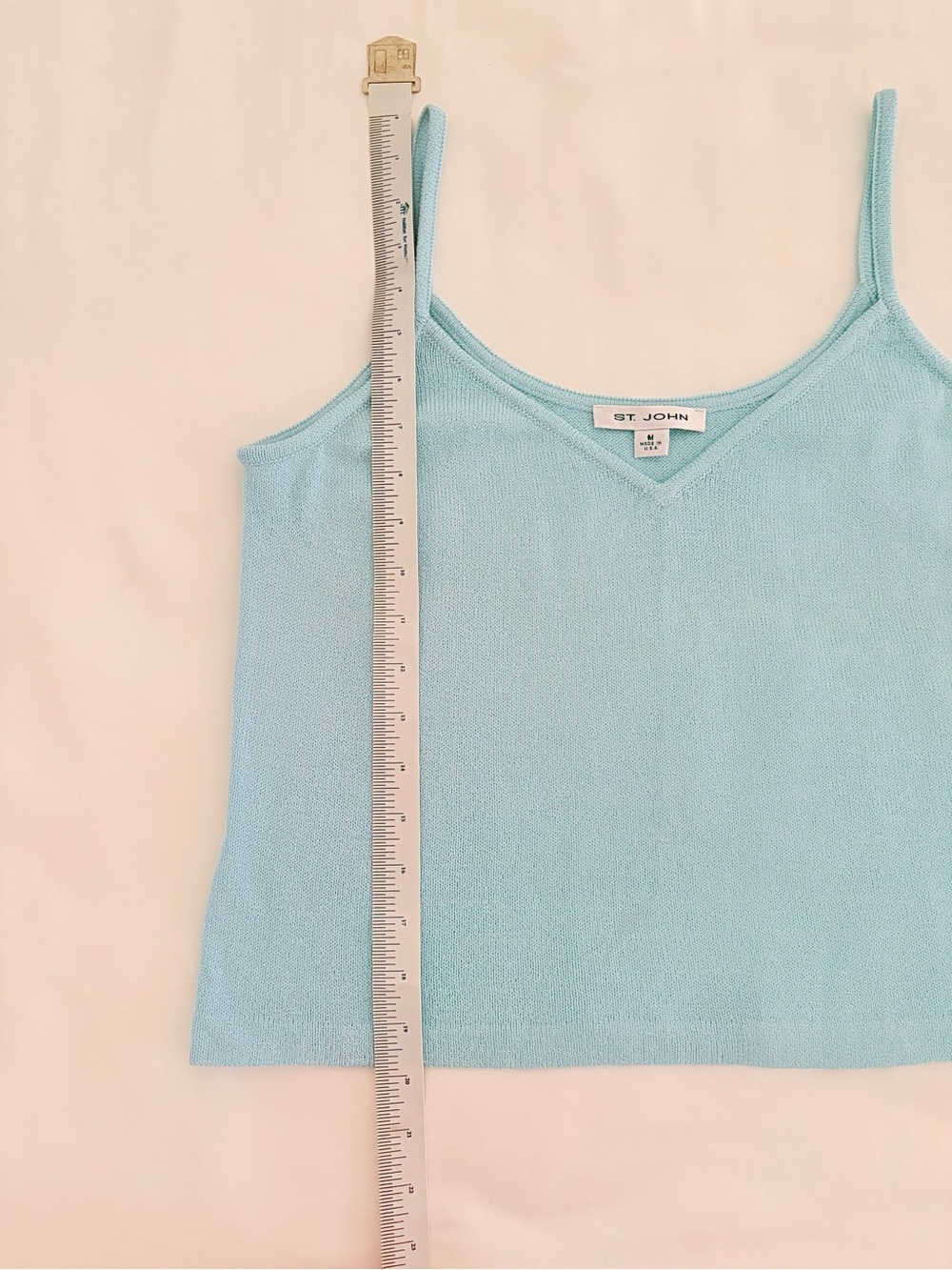 St. John Evening Pastel Blue 3 Piece Pantsuit Size 14, Classic, Quiet Luxury - Picture 11 of 16